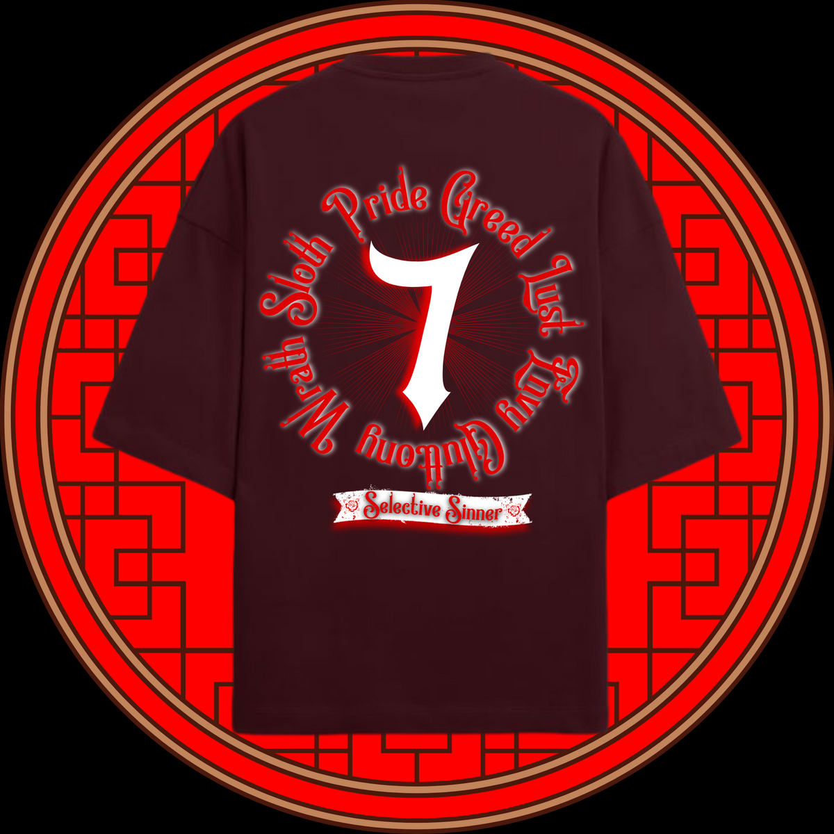 The 7 Deadly Sins Oversized Streetwear T-Shirt