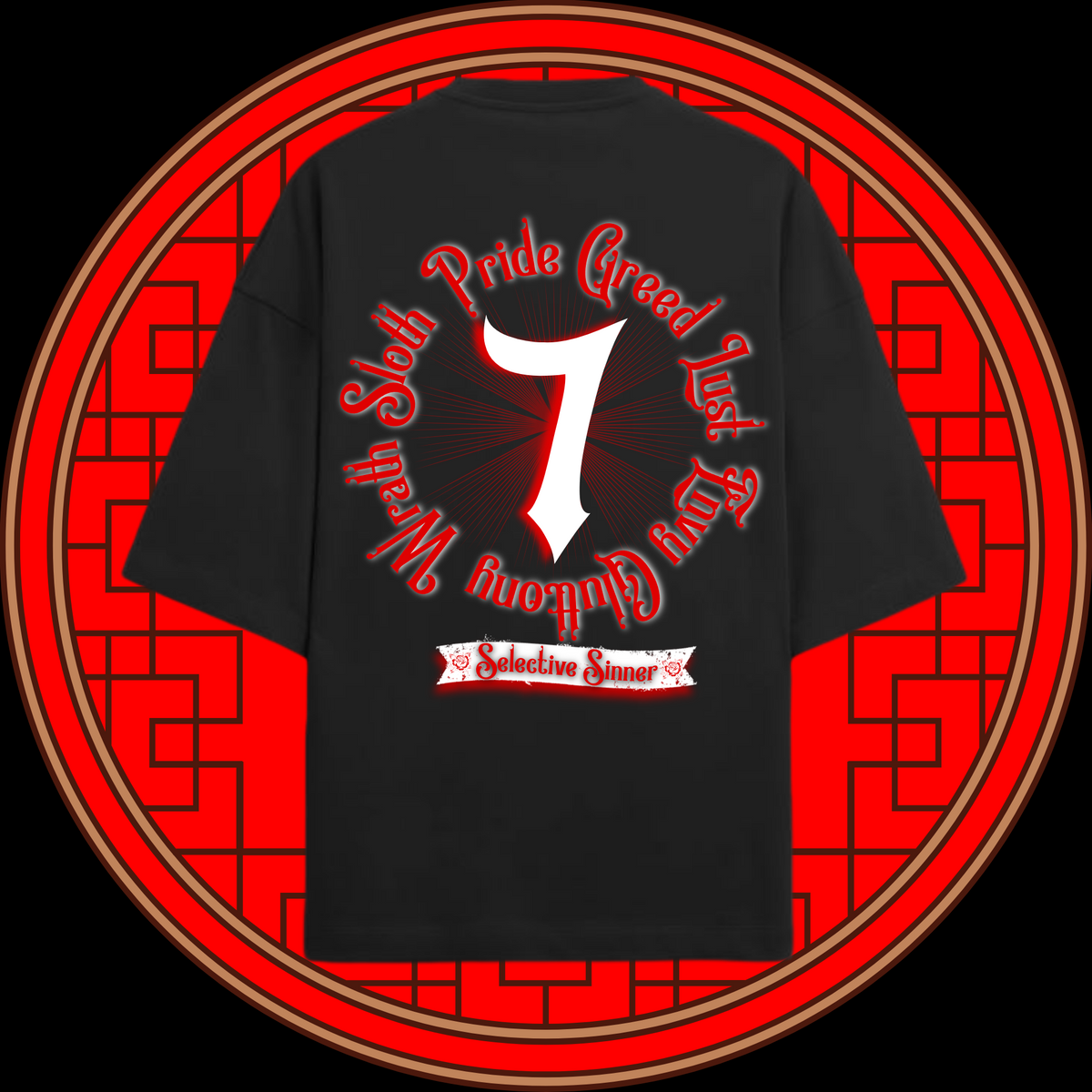 The 7 Deadly Sins Oversized Streetwear T-Shirt